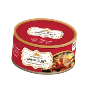 کنسرو بوقلمون دودی 180 گرم هندوشکا